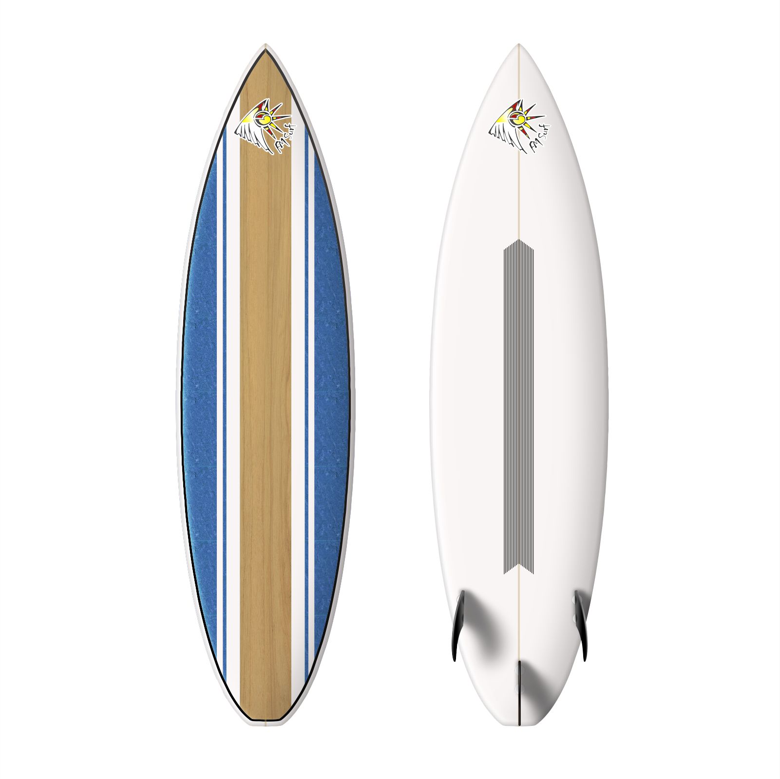 prancha FM SURF Wood Blue